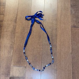 🎀 Beaded Ribbon Necklace 💎